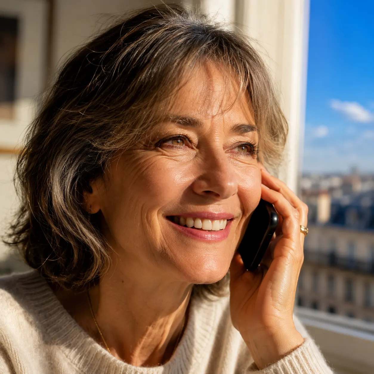 Gestionnaire de copropriété au téléphone